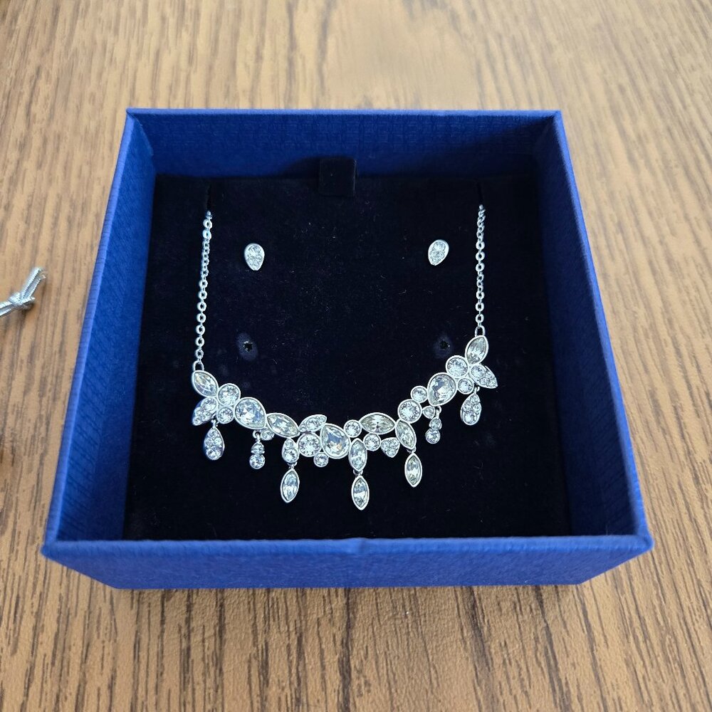Swarovski necklace and earrings set.